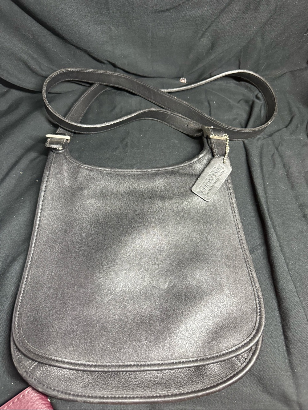 Vintage Coach 9965 Legacy Small Flap Black Leather Crossbody Bag